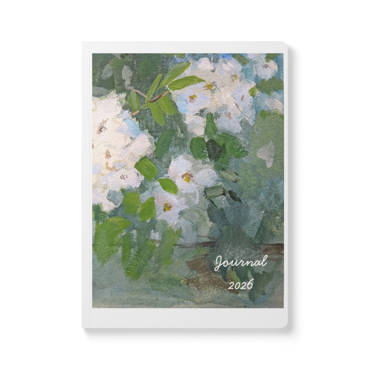 White Roses Journal | Softcover Notebook, 2026 Floral Cover